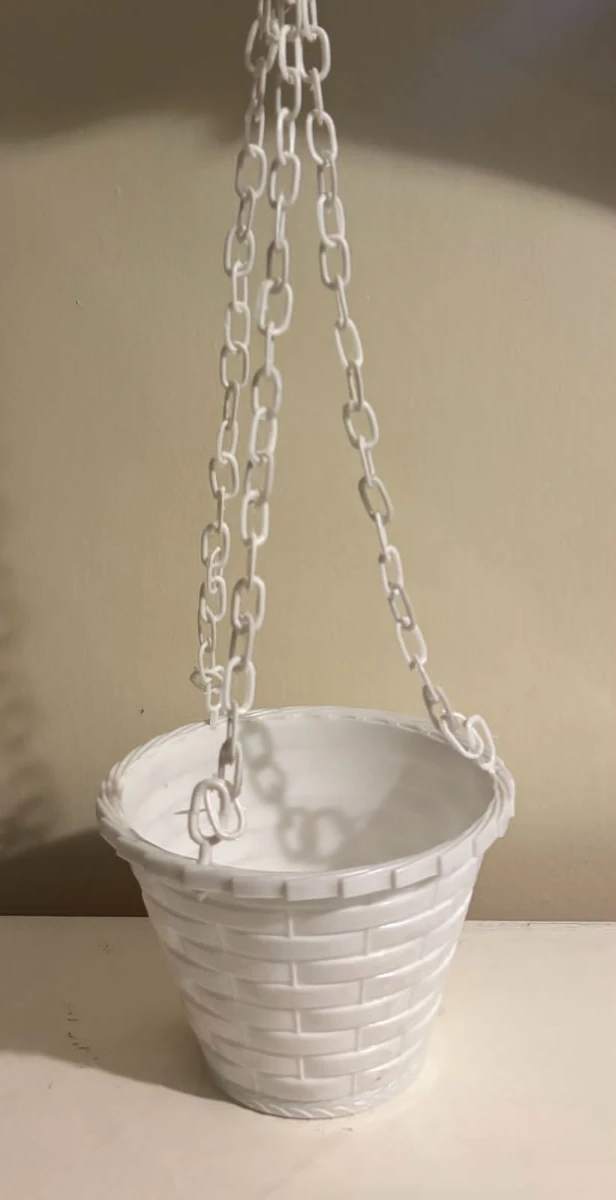 Hanging White Flower Pot